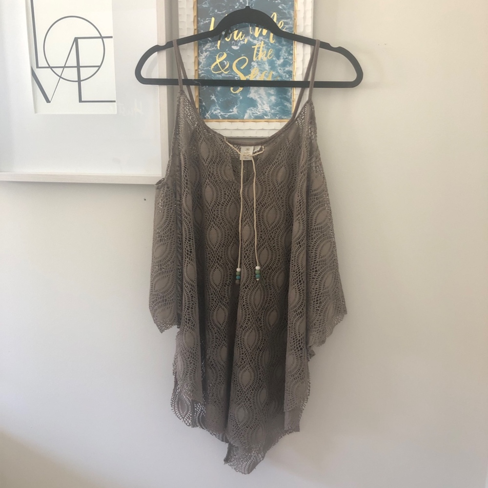 St. Tropez West Cold Shoulder Swim Cover-Up Sz S